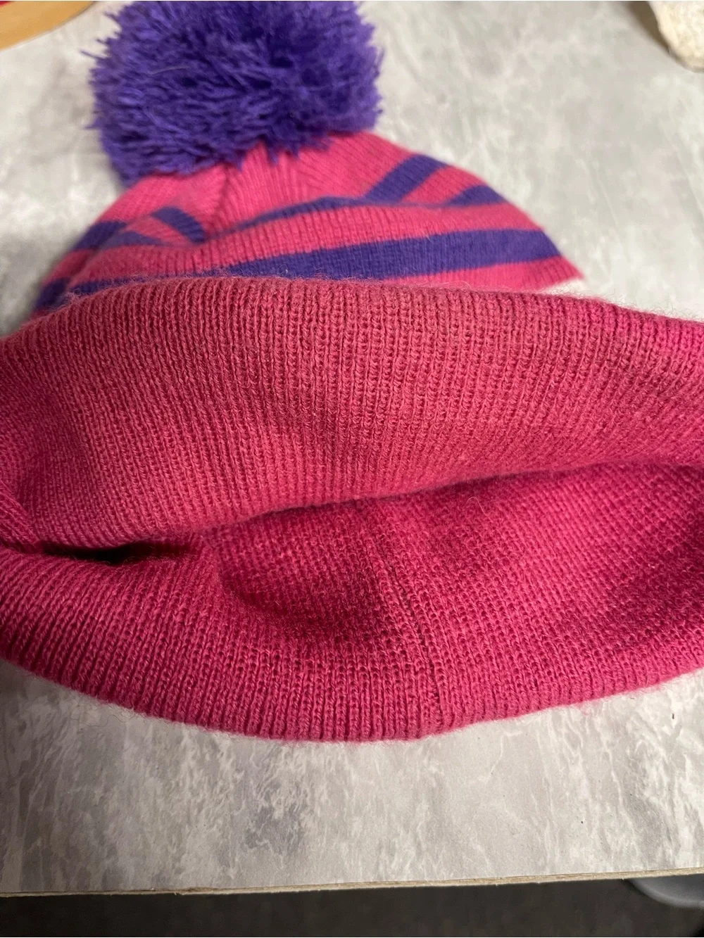 Kansas City Chiefs Pink and Purple Knit Beanie Winter Hat NFL Cap Adult OSFM